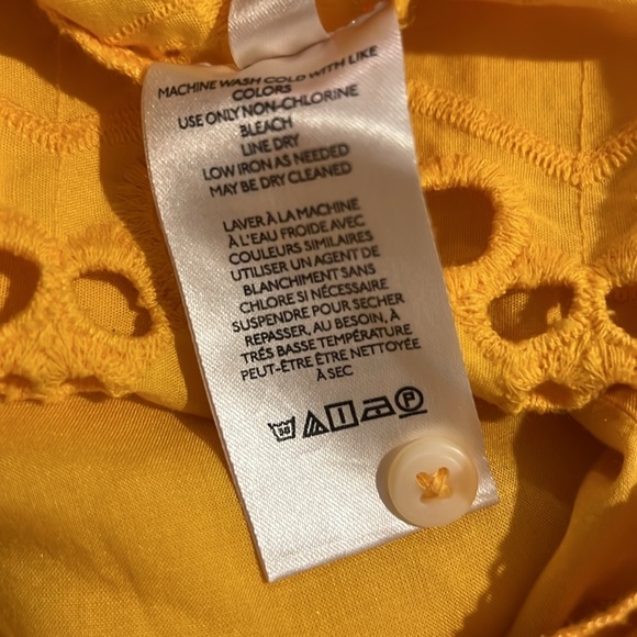 Anthropologie, 100% cotton, yellow dress size medium - Picture 6 of 9